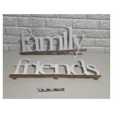 Metal Wall Decor Signs Family Friends Believe