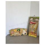 Assorted outdoor Tiki Bar decor