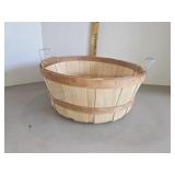 Modern wooden half bushel basket
