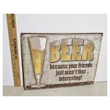 Beer Metal Wall Sign Funny QuoteVintage style