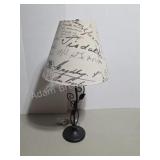 Decorative black metal table lamp