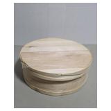 Large wooden cheese wheel box