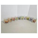 Set of 10 Shrek drinking glasses