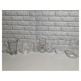 Vintage Glass Pitchers Mugs Lot 7 PcsAssortment