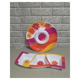 Colorful Floral Chip and Dip Serving Set Resin
