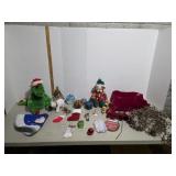 Two 18 gal storage totes of assorted Christmas dec