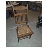 Vintage Oak Cane Seat Dining Chair