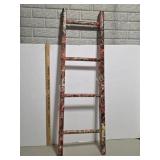 Custom painted wooden ladder section, approx 4 ft