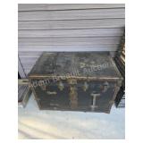 Vintage Steamer Chest with metal accents