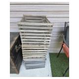 Vintage wooden egg crates