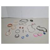 Assorted Costume Jewelry Lot Necklaces Bracelets