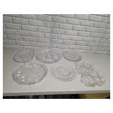 Vintage Clear Glass Serving Dishes Lot 6