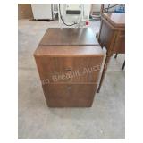 Two drawer flip top office storage rolling