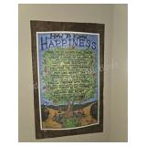 Decorative How to Know Happiness wall art