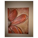 Canvas oil flower painting