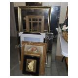 Assorted mirrors, artwork and wall decor, must