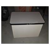 White Formica Top Side TableSimple rectangular