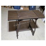 Dark Wood Grain Drop Leaf Folding Table on