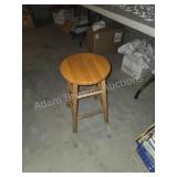 Light Oak Round Wood Bar Stool