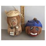 Two decorative coconut decor