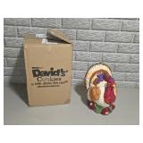 Thanksgiving Turkey Cookie Jar with Lid Davids