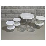 Pampered Chef Glass Mixing Bowls Set w