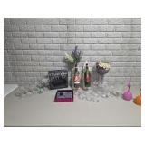 Wine Themed Decor Glassware Lot Large collection