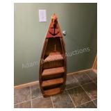 Wooden Canoe Boat Shelf S.S. Kahuna Wall