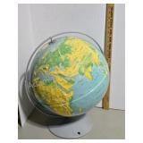 Nystrom World Globe Gray Metal Base 12inNystrom