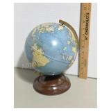 Replogle 8in Simplified World Globe Blue Wood