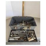 Vintage Tuff-Box plastic toolbox with contents