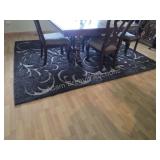 Canyon dark brown swirl area rug, 7 ft x 10 ft