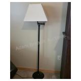 Black Floor Lamp with White Shade Tall black