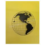 Decorative globe metal wall hanging