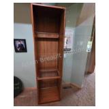 Mid Century Modern Light Wood Curio Cabinet