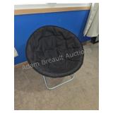 Black Saucer Chair Metal Frame Papasan