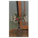 (2) 5 Gallon Clear Glass Wine Jugs w/ Decor