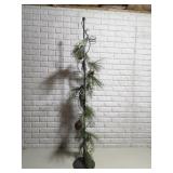 Tall Black Metal Pinecone Berry Holiday Tree