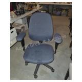Blue Fabric Office Chair with ArmsBlue
