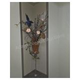 Tall Glass Pedestal Floral Arrangement