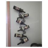 Decorative wrought metal designer wine bottle