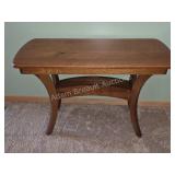 Mission Oak Console Sofa Table Curved Legs