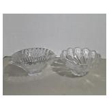 2 Cut Crystal Glass Decorative BowlsPair of