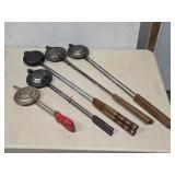 Lot of 5 Vintage Cast Iron and Metal Pie