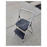 Cosco 2-Step Folding Step Stool. White metal