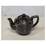 VINTAGE JAPANESE MORIAGE BROWN GLAZE TEAPOT