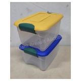 Sterilite Latching Clear Plastic Storage Bin