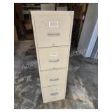 Vintage Beige 4-Drawer File Cabinet. Classic