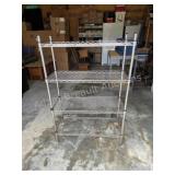 Vintage Chrome 4-Shelf Wire Shelving Unit. Heavy