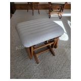 Vintage Oak Glider Ottoman. Solid oak glider
